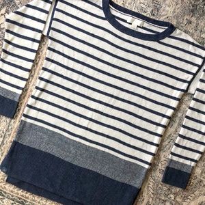 Barefoot Dream Cozylite Chic pullover sweater size XS blue striped